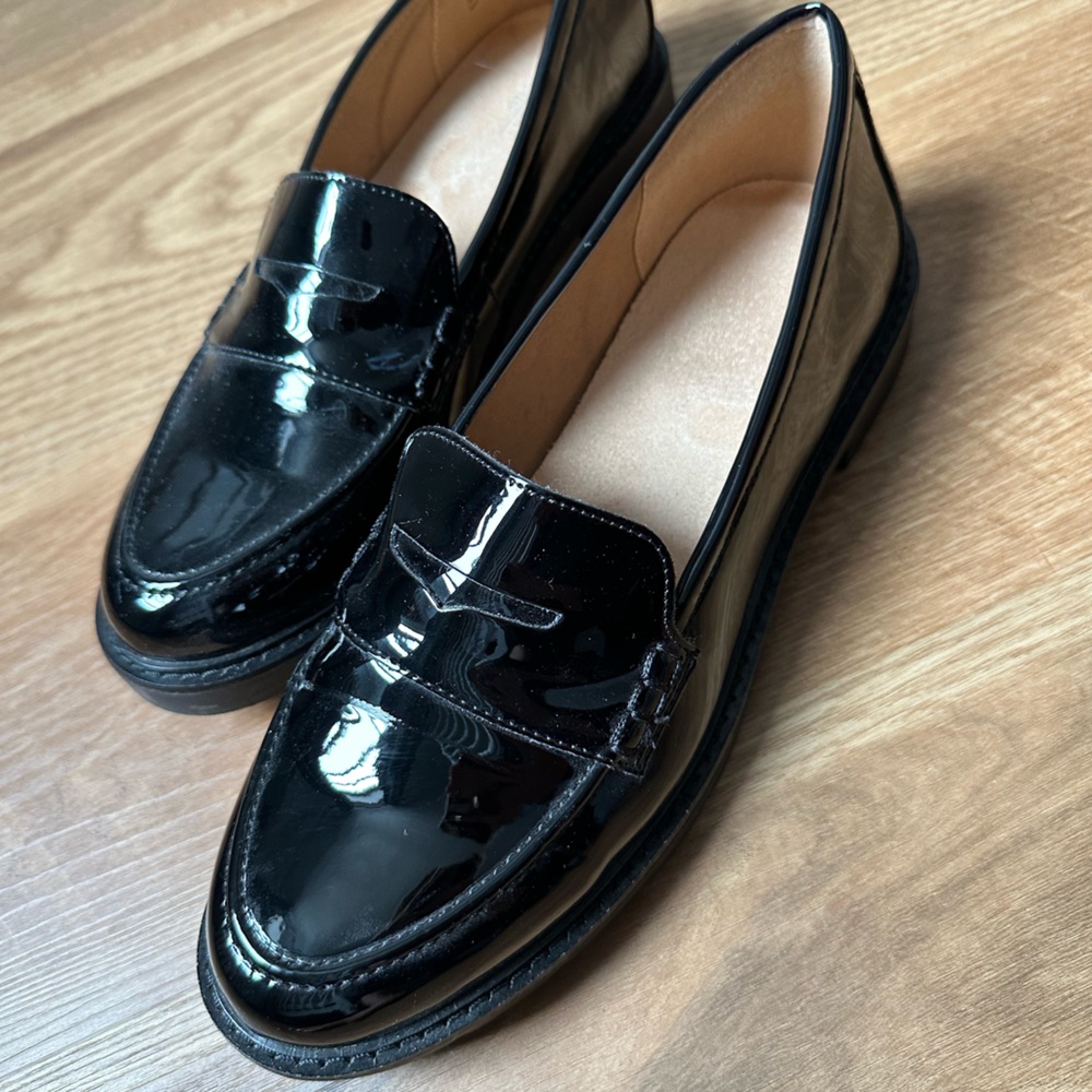 Black penny loafer